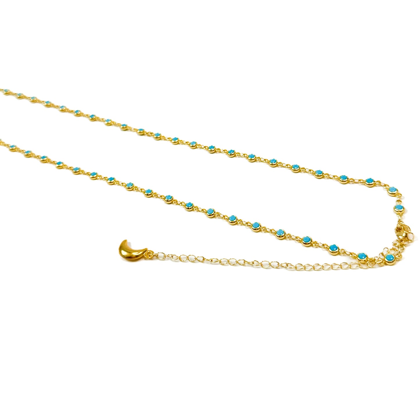 OCEANUS Blue Turquoise Beaded Belly Chain