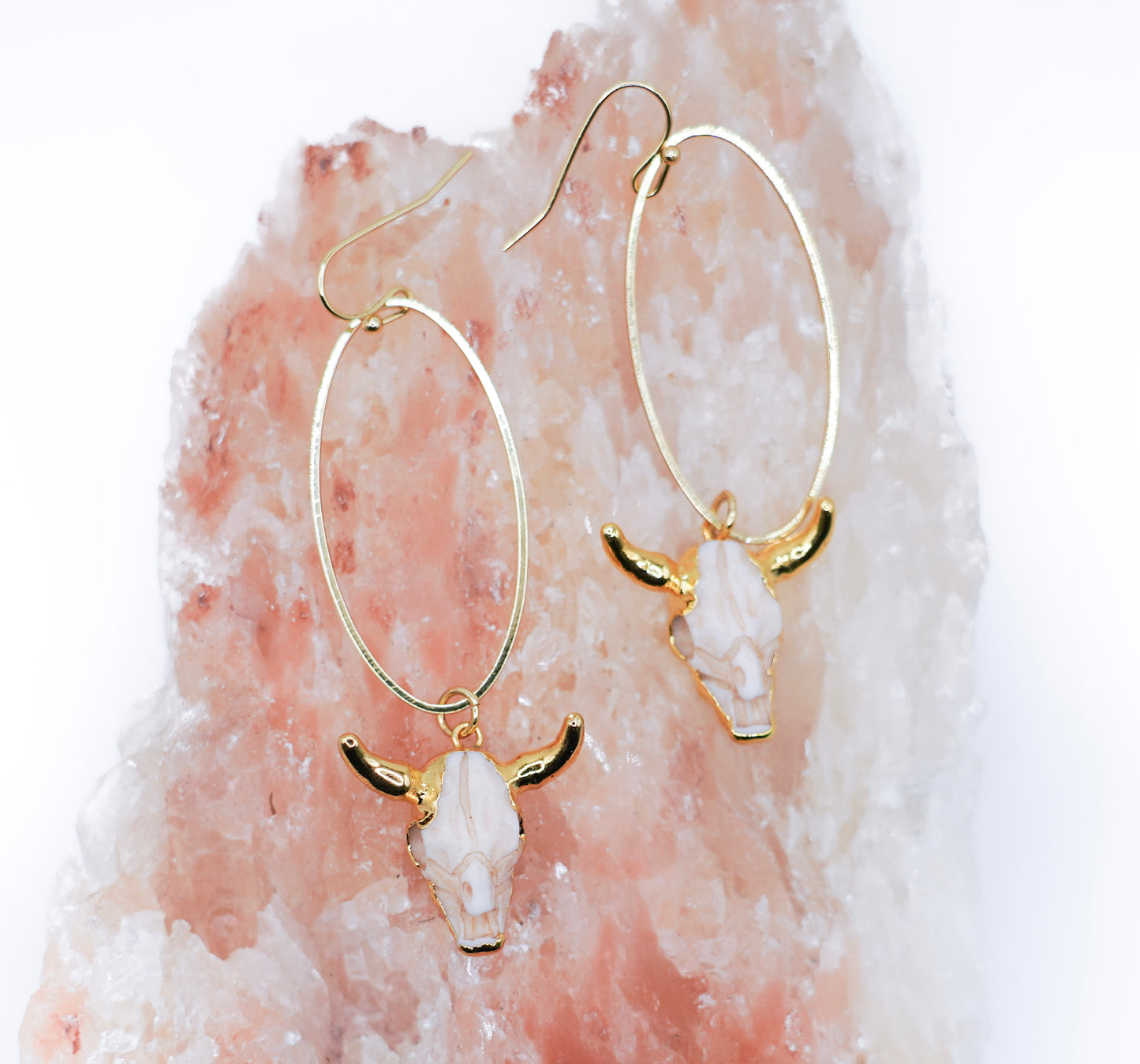 MIDNIGHT COWBOY Longhorn Hoop Earrings