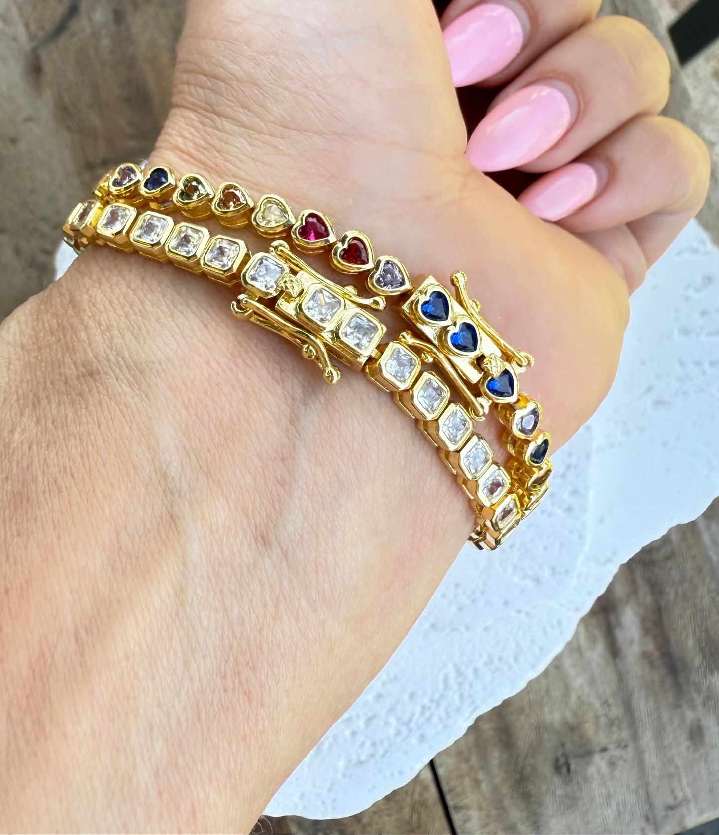 Light Code CZ Tennis Bracelet