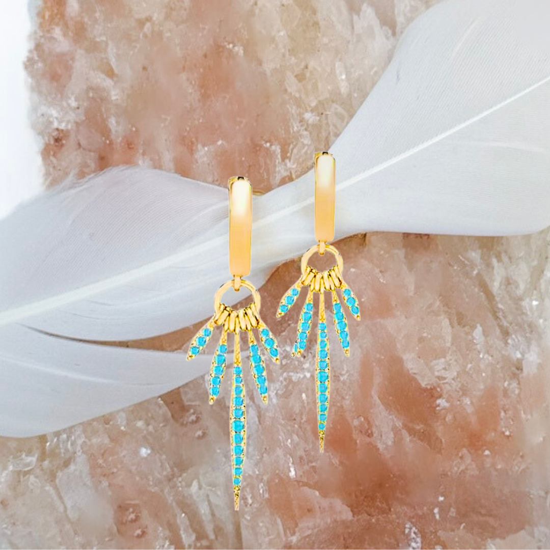 SANTORINI Turquoise Vermeil Huggie Earring