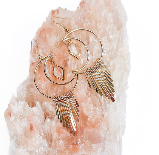 DREAM CATCHER Moon Statement Earrings