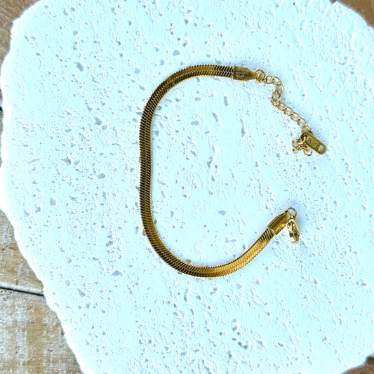 Golden Glow Herringbone Bracelet