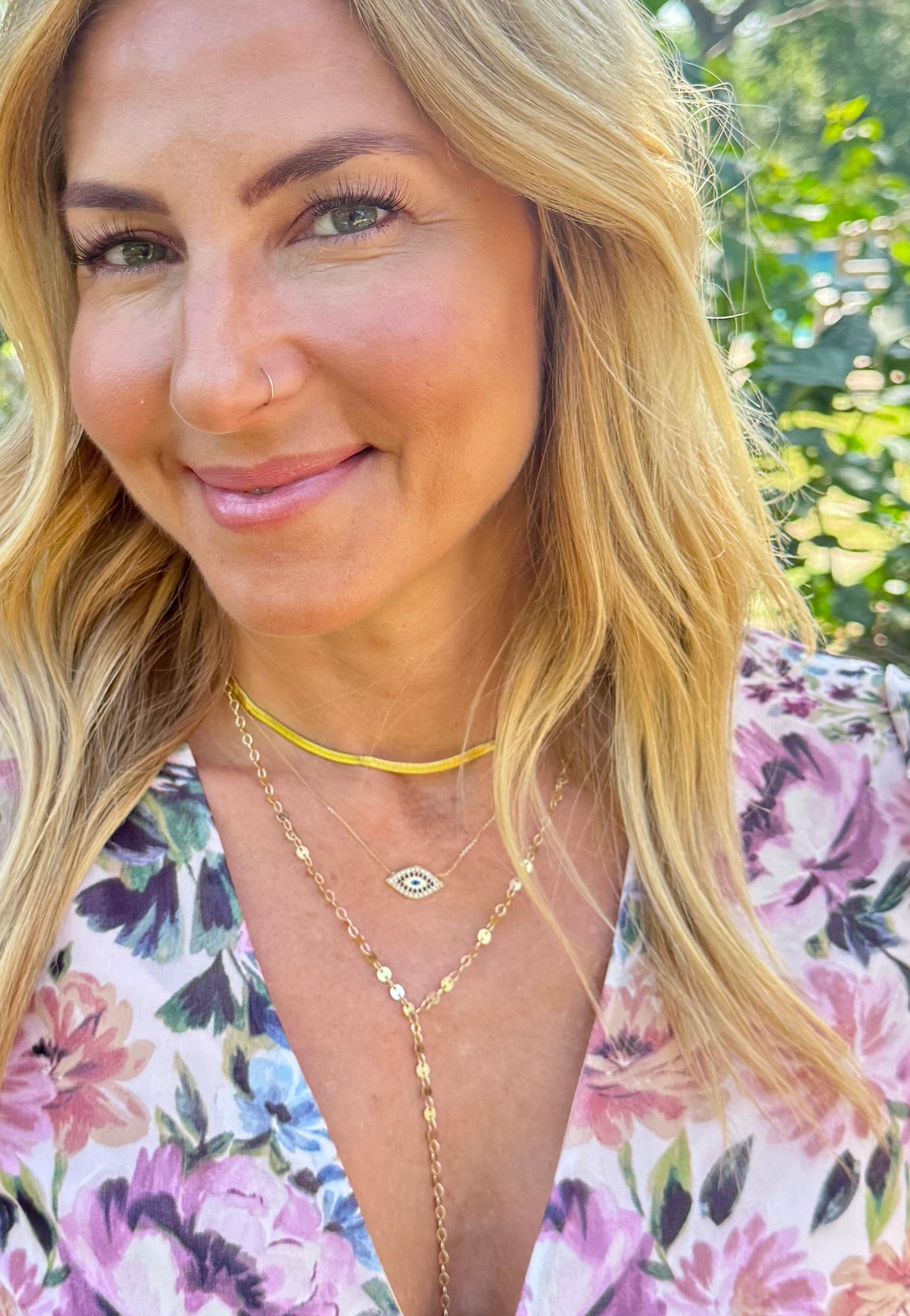 HARMONY GRACE Herringbone Sleek Water Proof Chain Necklace