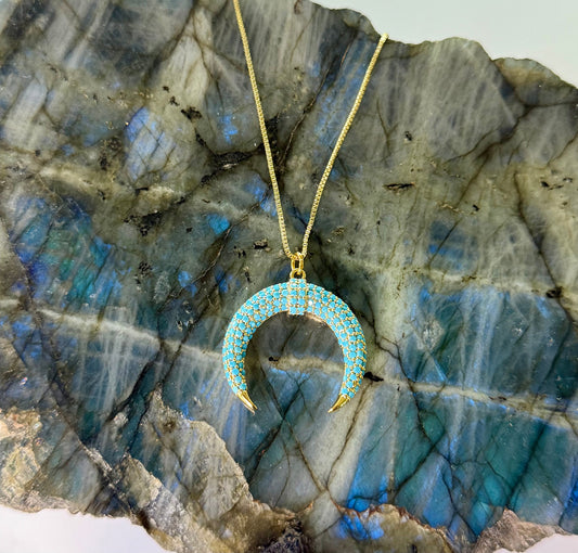 Blue Moon Gold Filled Box Chain Necklace