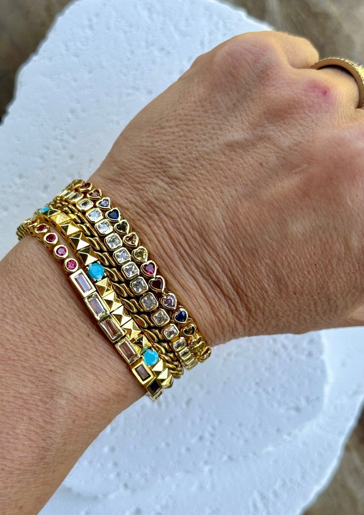 Light Code CZ Tennis Bracelet