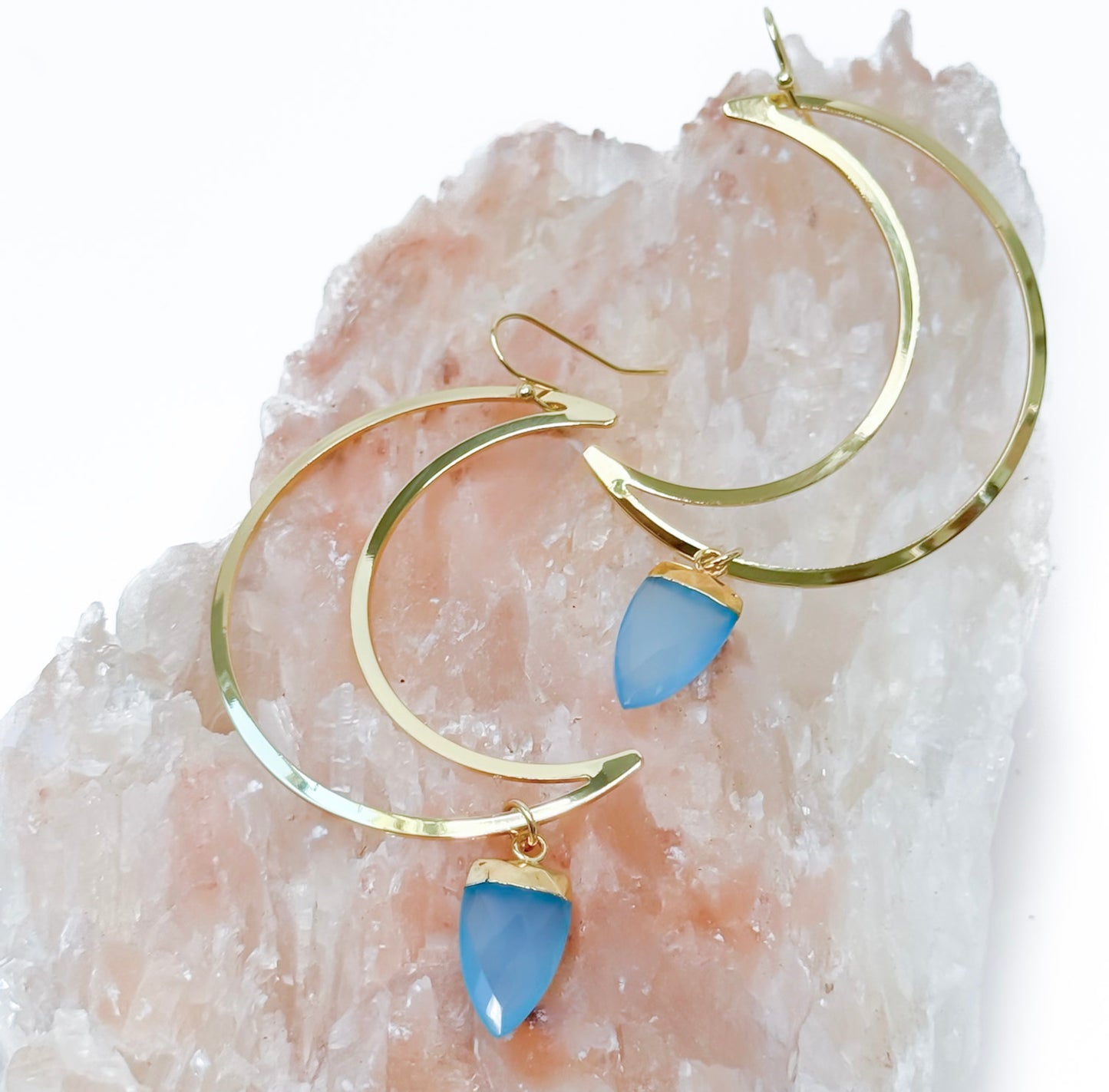 BLUE MOON Crescent Moon Statement Hoop Earring