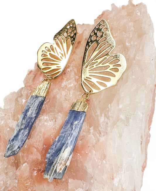 Butterfly Effect Kyanite Statement Earring