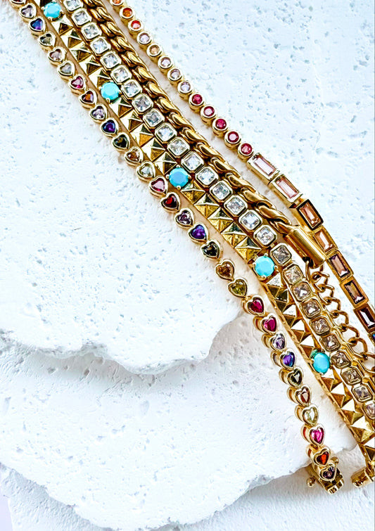 Golden Aura Bracelet Stack – Set of 5