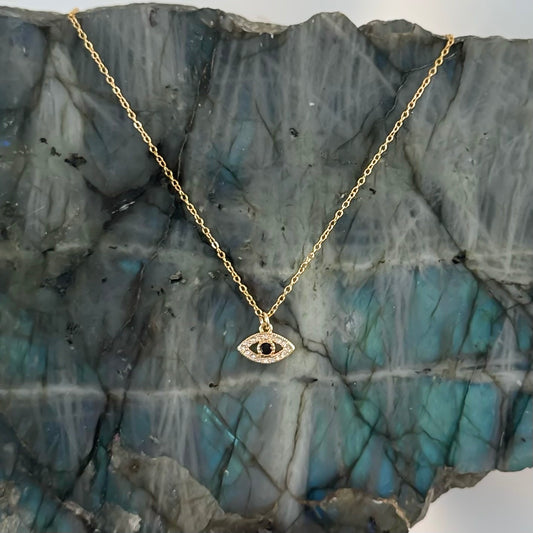 EVIL EYE MINI Delicate CZ Eye Necklace